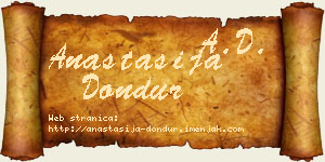 Anastasija Dondur vizit kartica